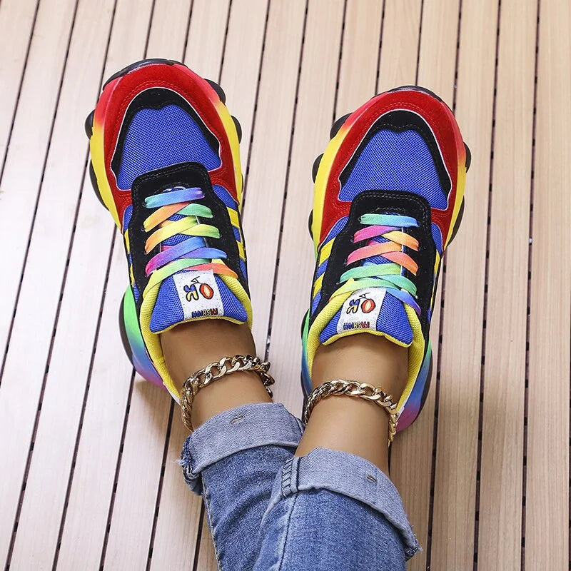 Women’s Platform Sneakers | Multicolored Design