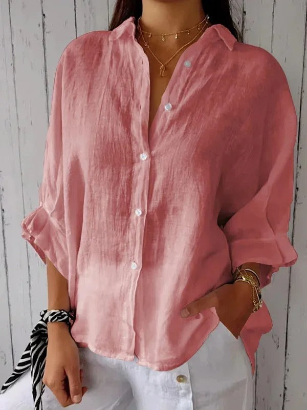 Women’s Long-Sleeve Blouse | Brown Design