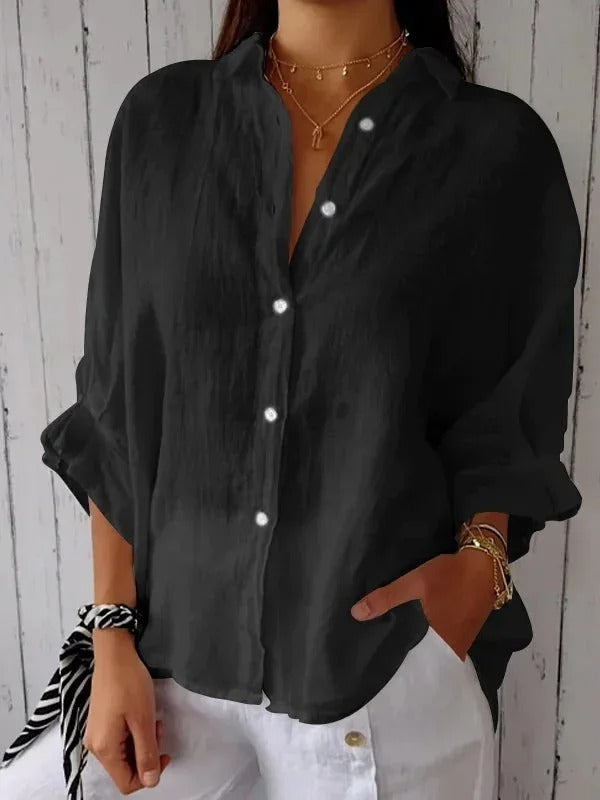 Women’s Long-Sleeve Blouse | Brown Design