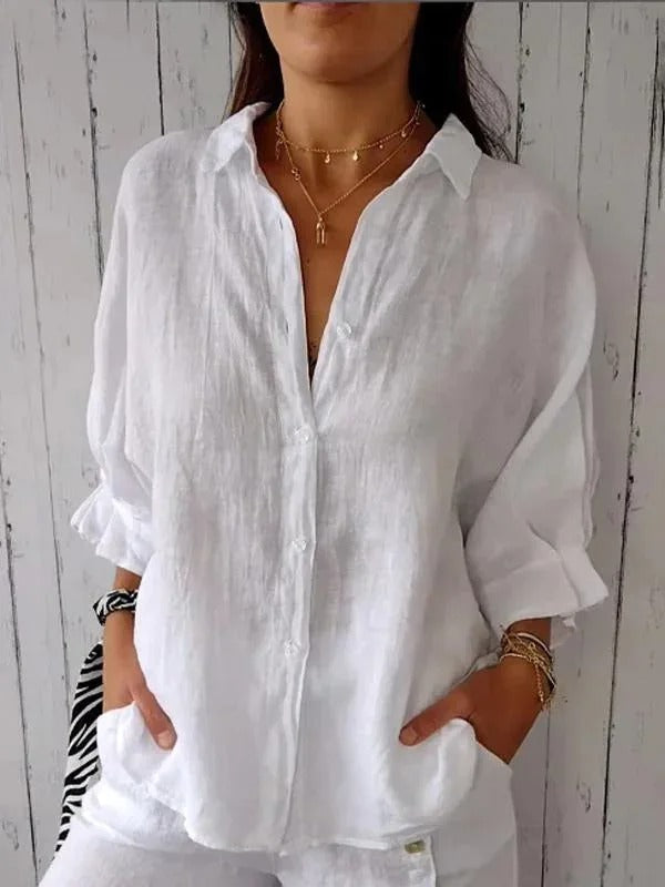 Women’s Long-Sleeve Blouse | Brown Design