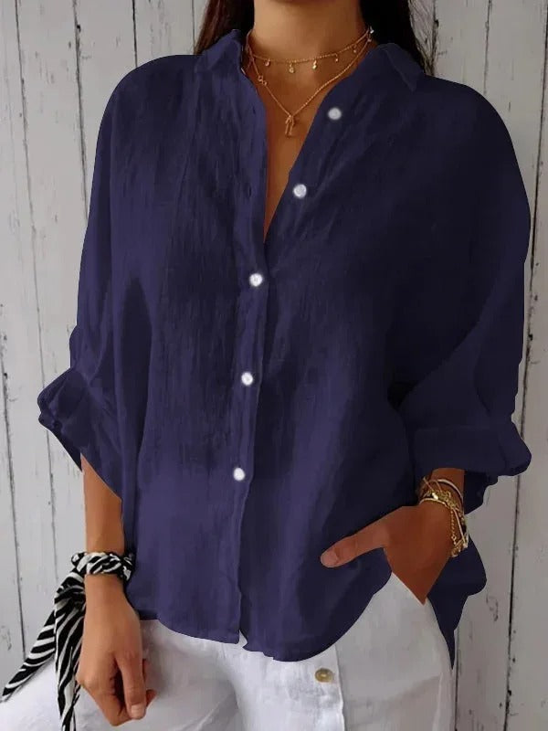 Women’s Long-Sleeve Blouse | Brown Design