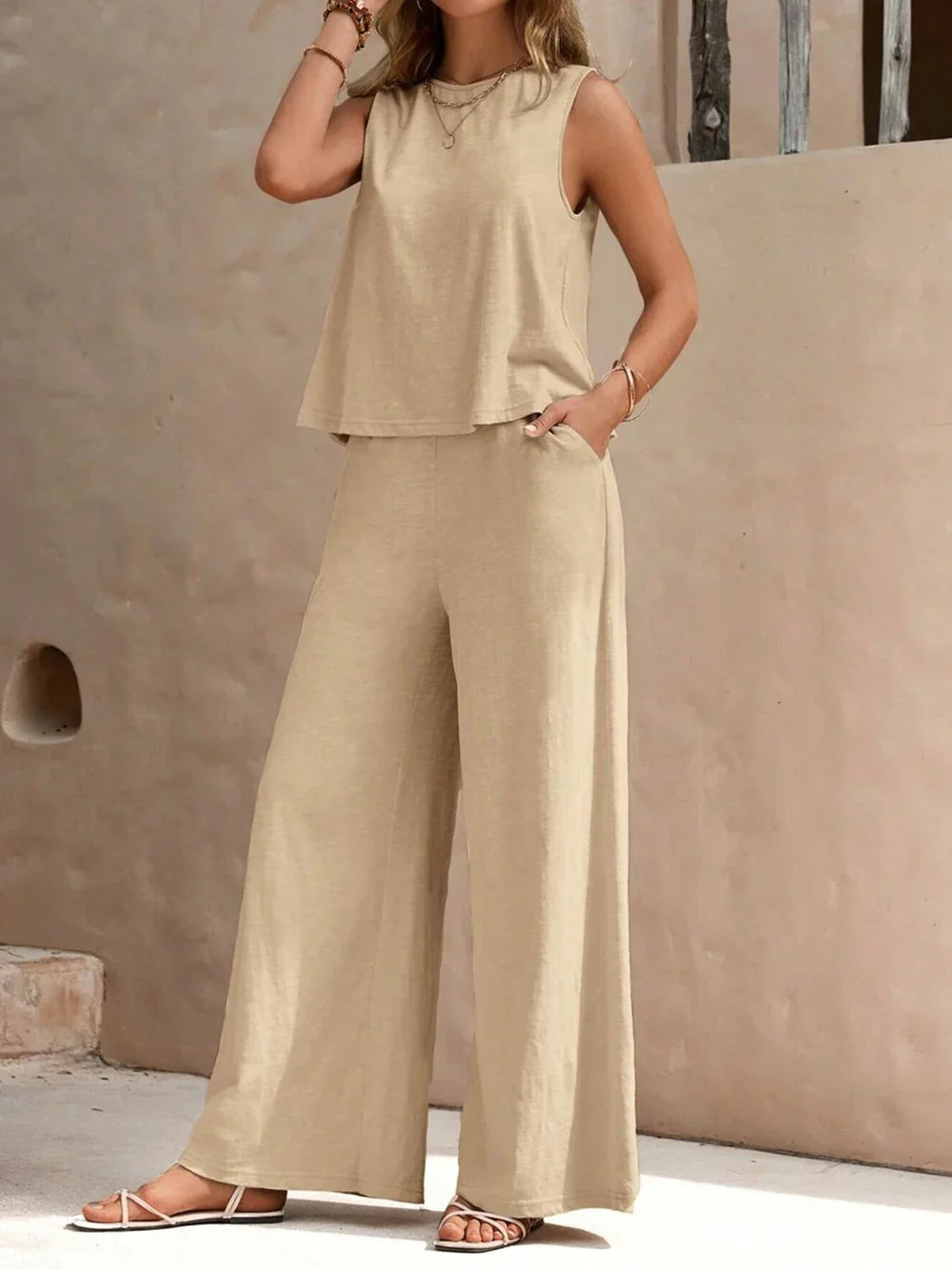 Women’s Coordinated Top and Pants Set | Two-Piece