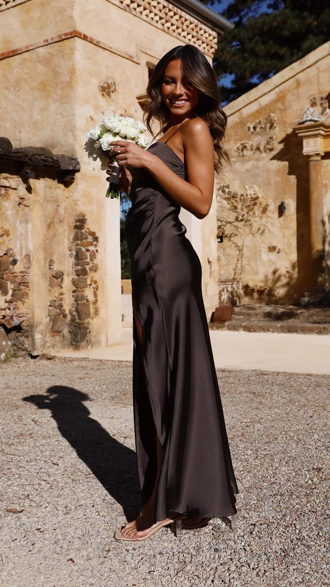 Women’s Slip Dress with Straight Neckline | Midi