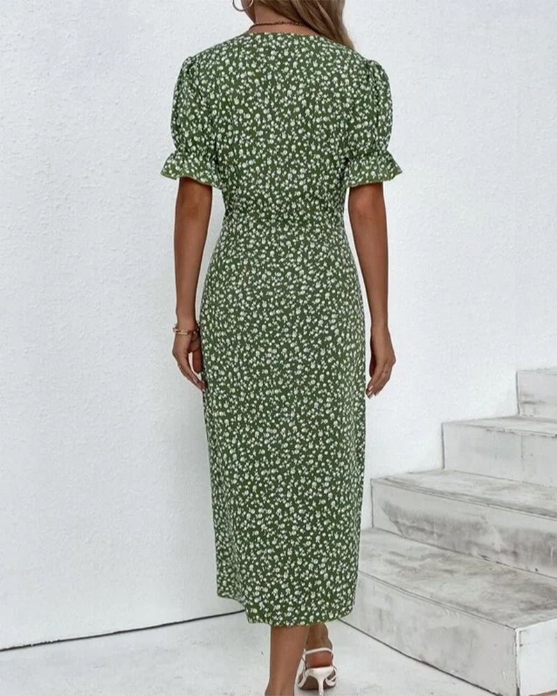 Women’s Floral Print Wrap Dress | Midi