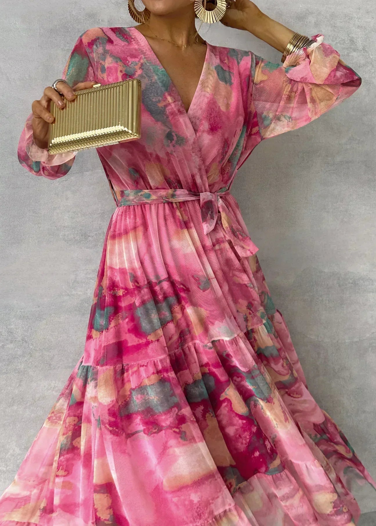 Women’s Floral Long Sleeve Dress | Maxi