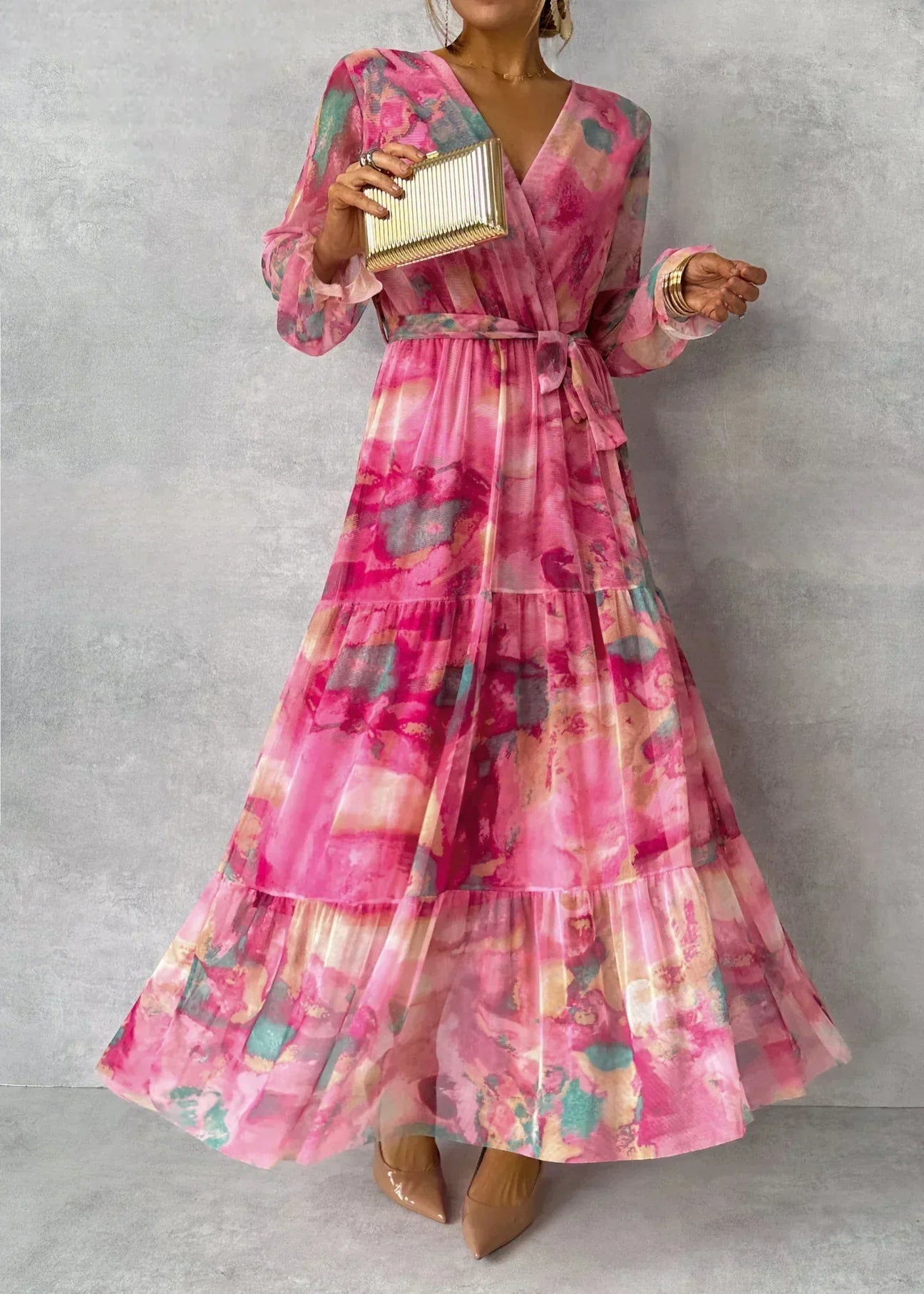 Women’s Floral Long Sleeve Dress | Maxi