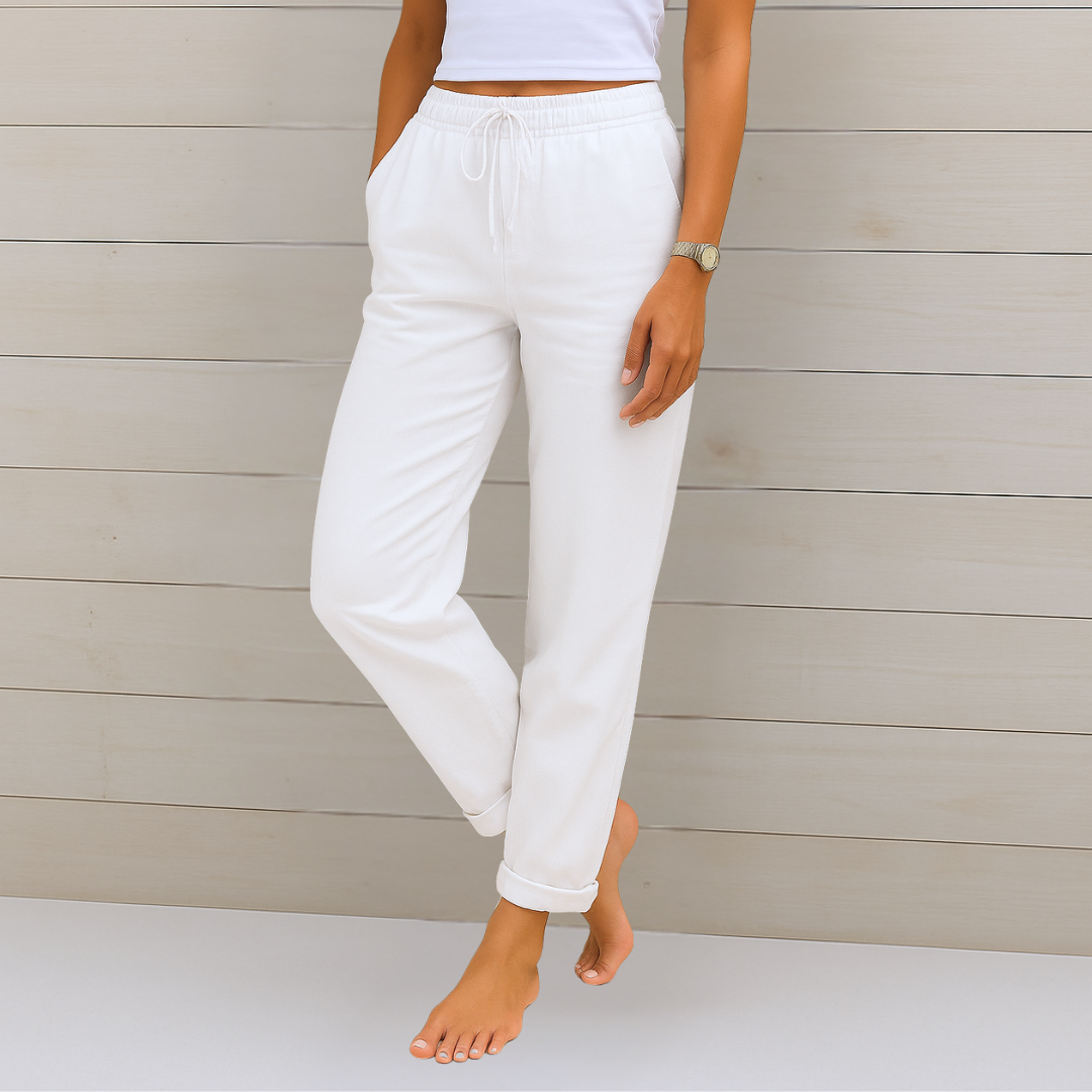 Women's Breathable Trousers with Elastic Waist and Relaxed Fit