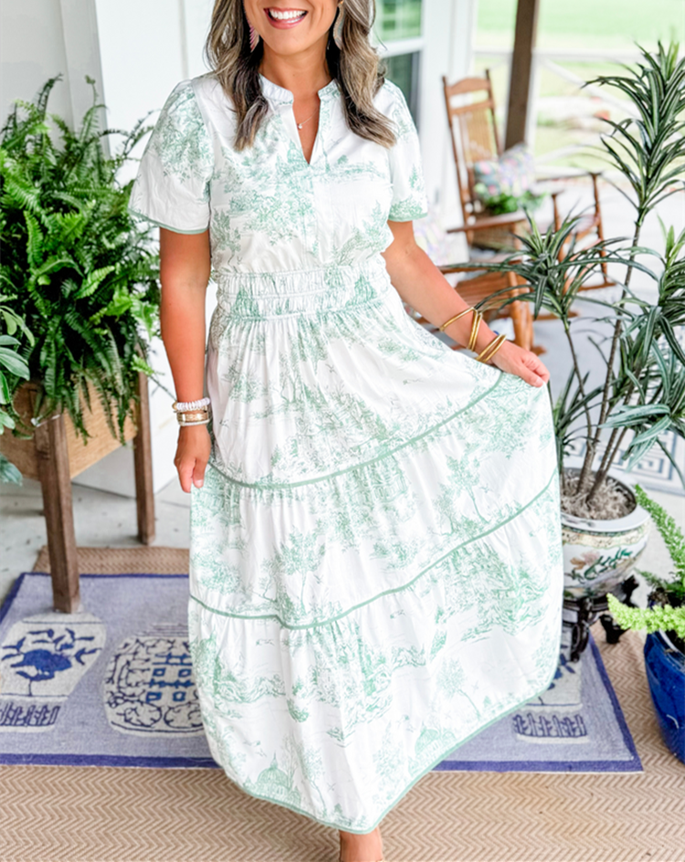 Women's Maxi Dress with Classic Design and Flowing Silhouette
