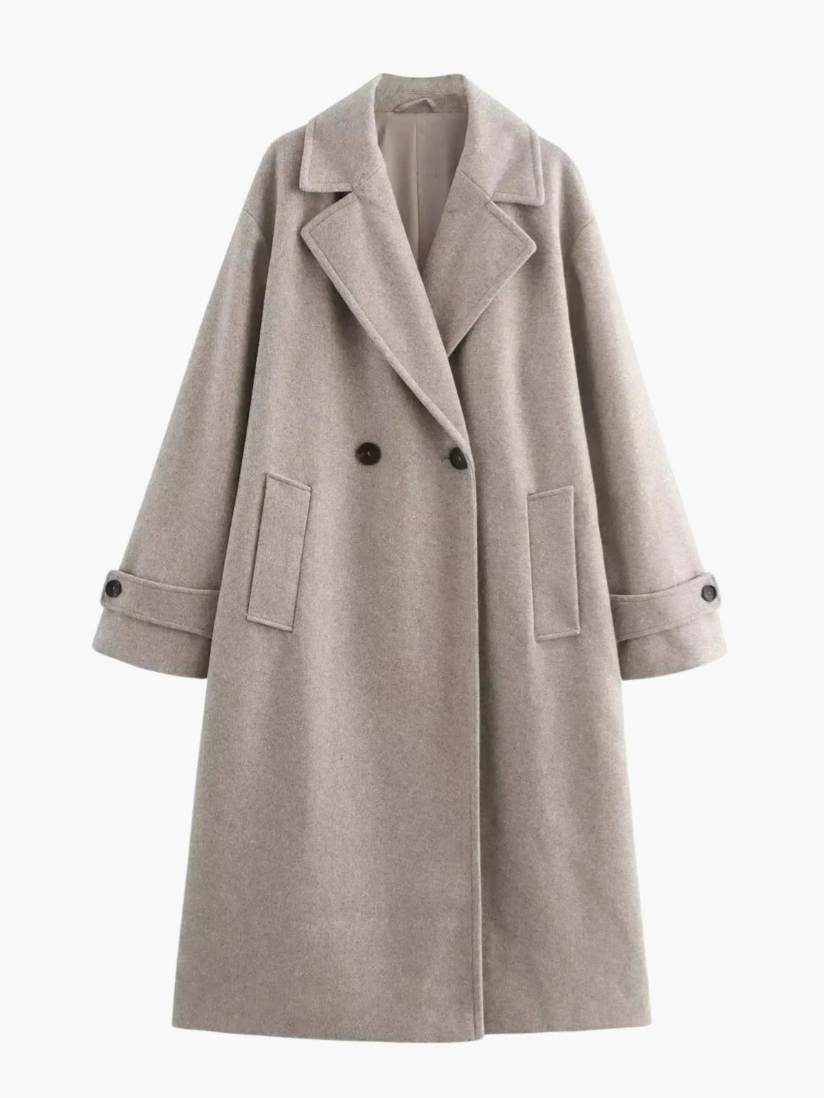 Oversized Double-Breasted Coat - Effortless Elegance