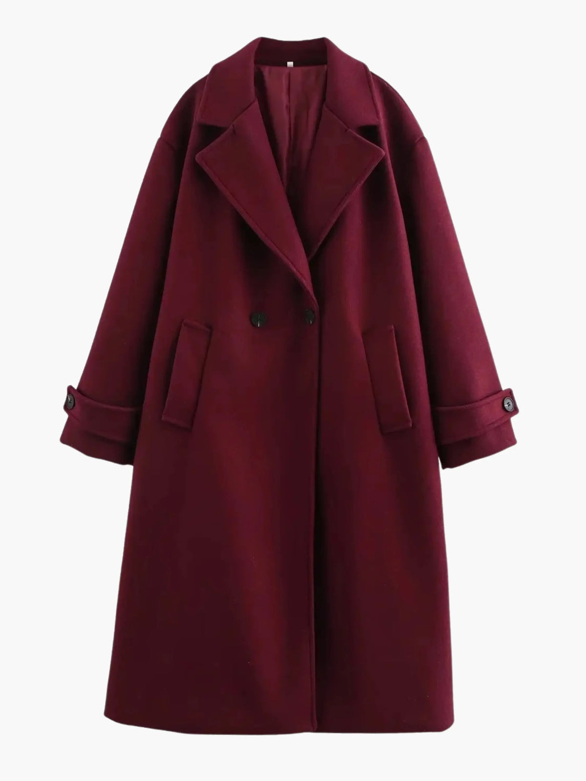 Oversized Double-Breasted Coat - Effortless Elegance