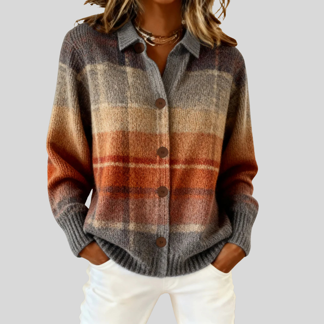 Marissa™ | Timeless Chequed Cardigan