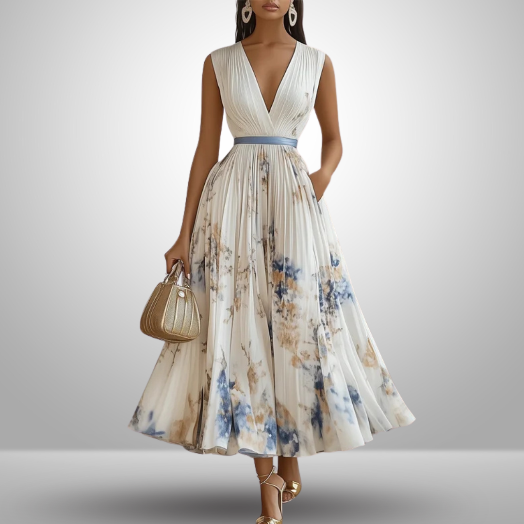 Women's Flowing Sleeveless Maxi Dress with Lightweight Fabric and Versatile Style