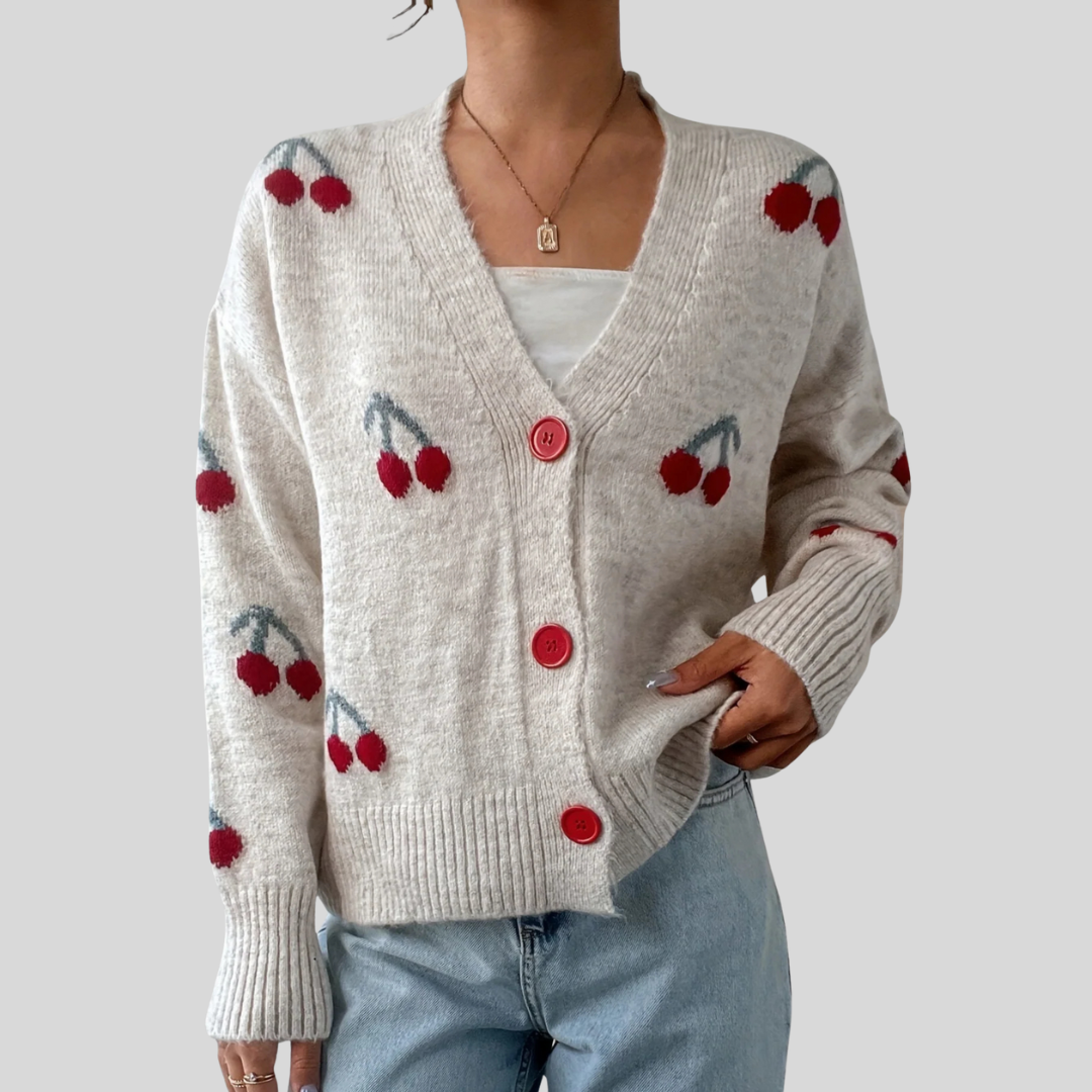 RASHA™ - Chic Button Front Long Sleeve Cardigan