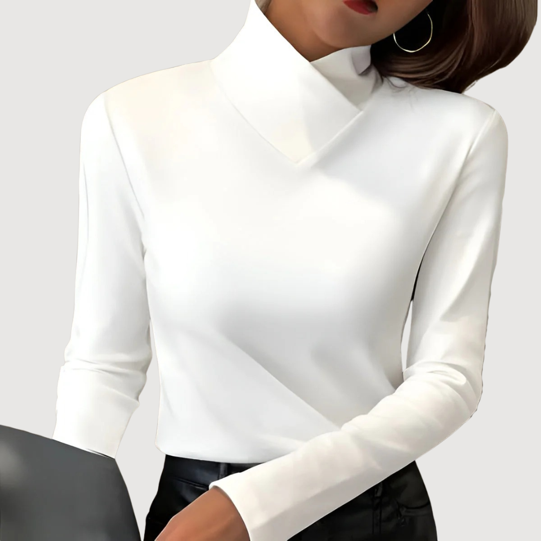 MIRAH – ELEGANT COLLAR TOP