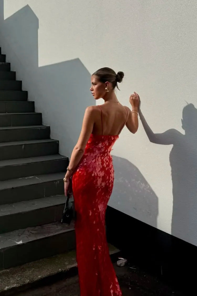 Women's Backless Sequin Dress with Elegant Design and Versatile Style