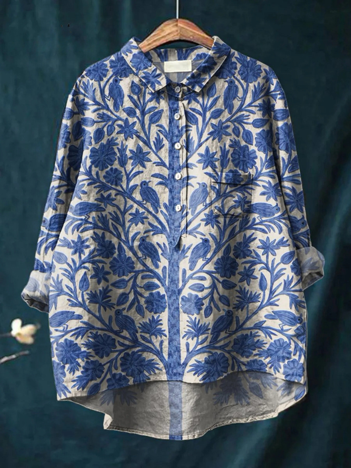 Indy | Indian Art Floral Vintage Print Casual Shirt