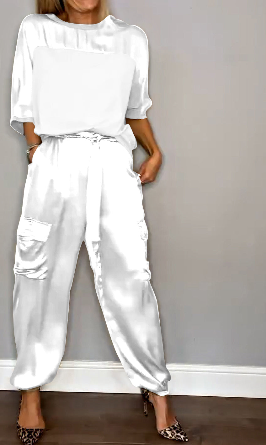 Women’s Two-Piece Outfit Set | Cargo Style Pants