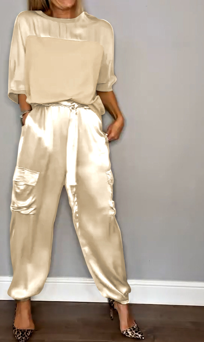 Women’s Two-Piece Outfit Set | Cargo Style Pants