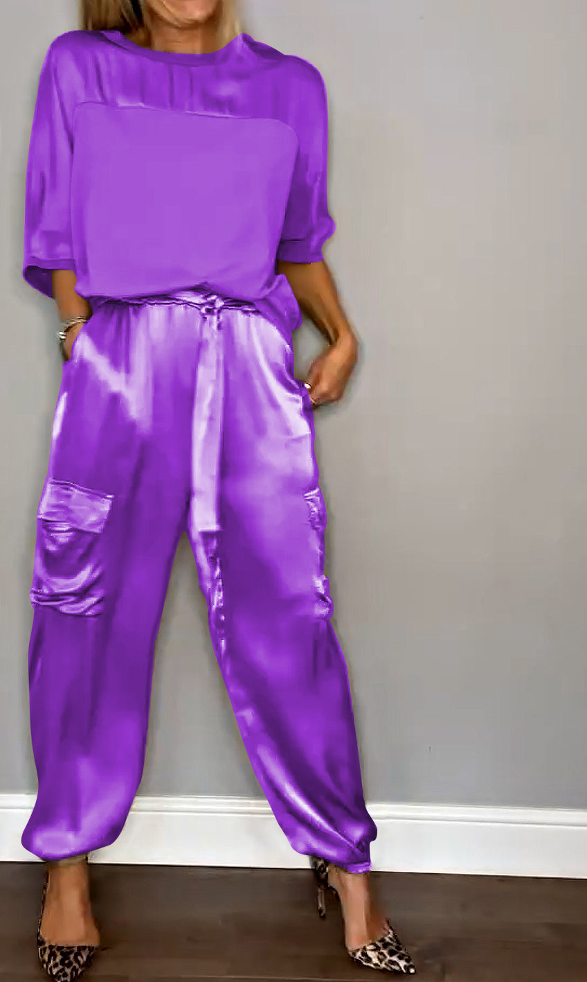 Women’s Two-Piece Outfit Set | Cargo Style Pants