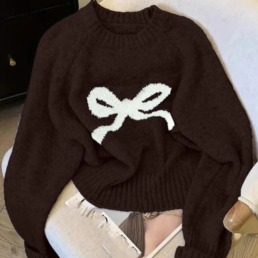 GRACIE™ - Elegant Bow Knit Sweater for Fall & Winter Fashion