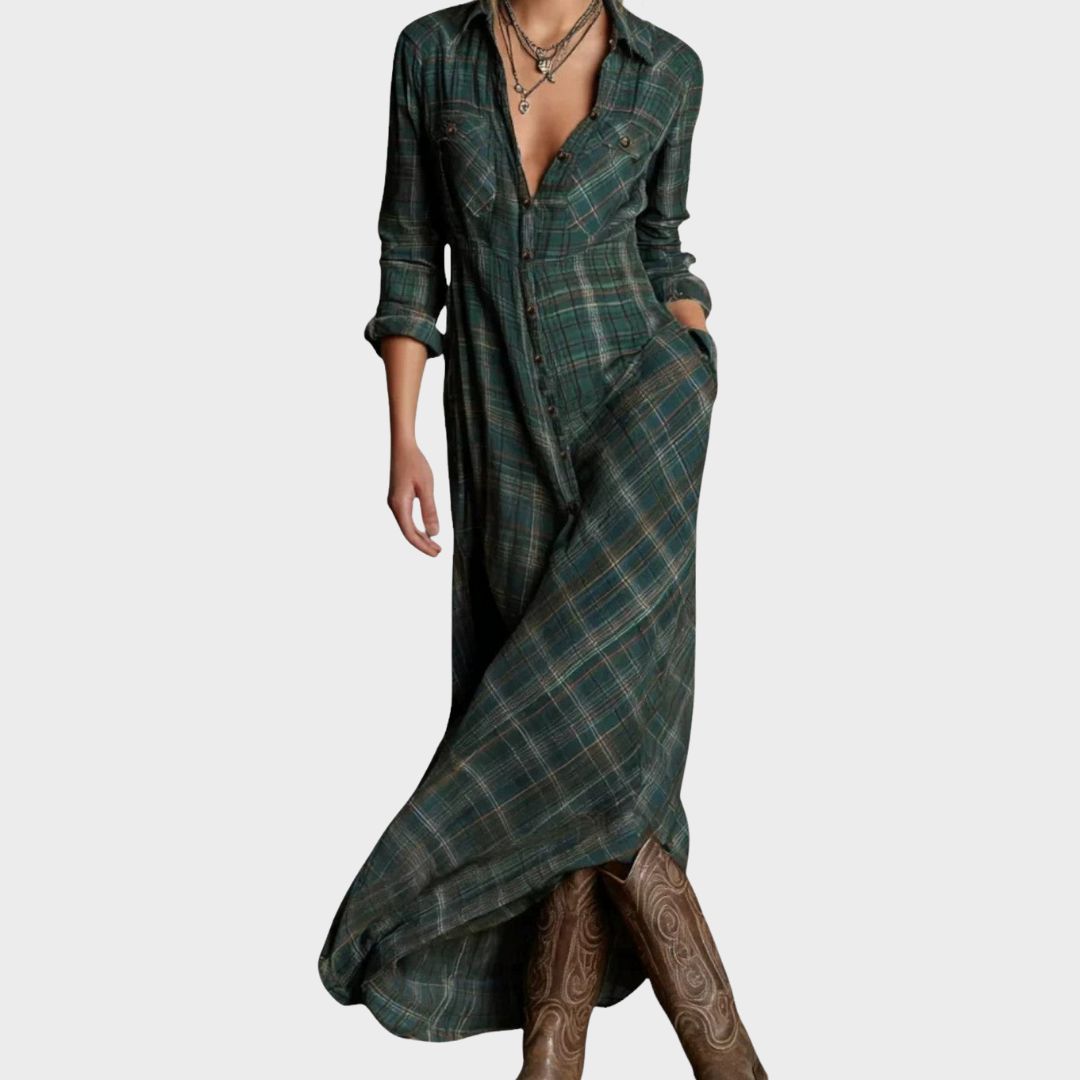 Women's Maxi Dress with Flowing Design and Versatile Style
