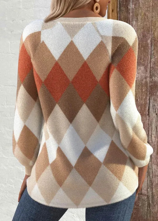 Sign | Checkered Knit with Button Detail
