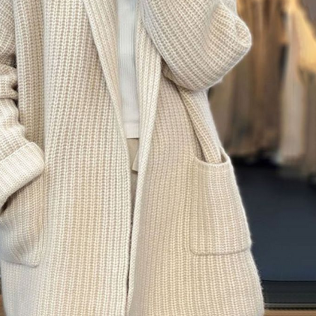 Women's Open Cardigan with Lightweight Fabric and Versatile Design