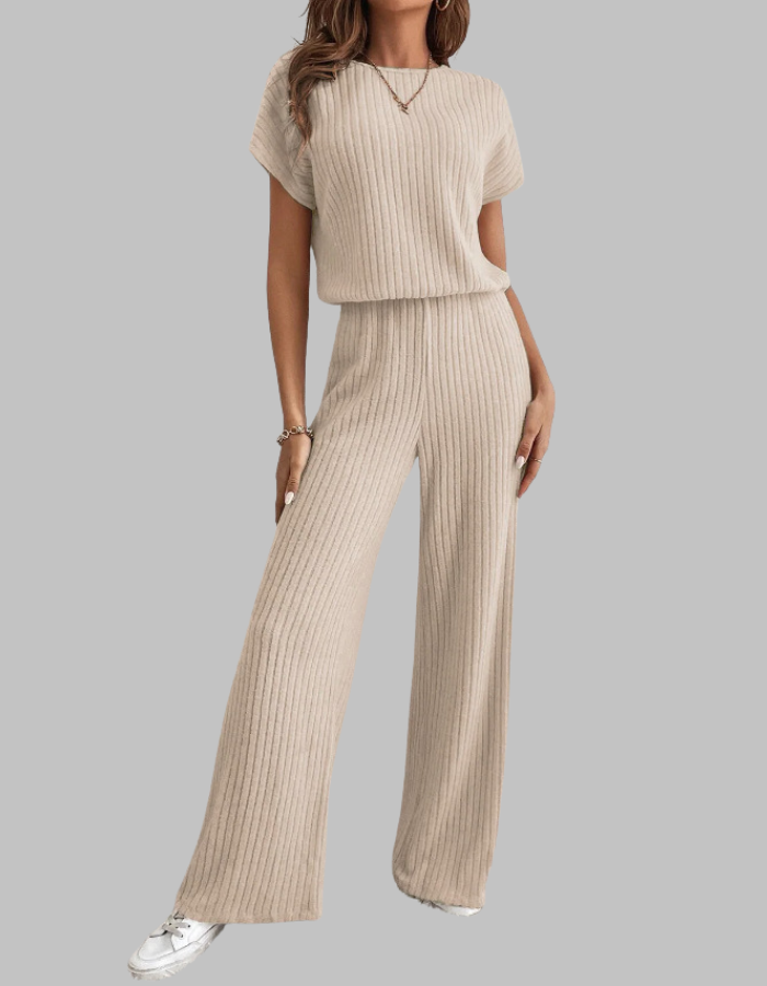 MAGGIE™ - Casual Short Sleeve Top and Pants Set