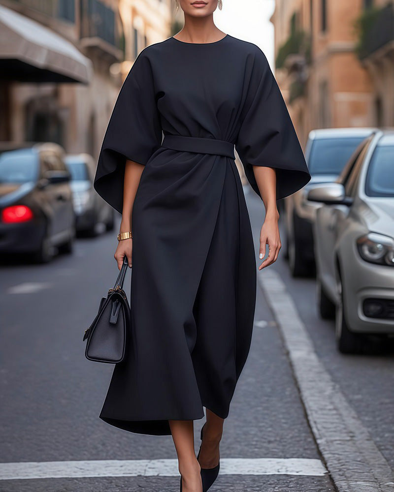 Women’s Lantern Sleeve Dress | Midi
