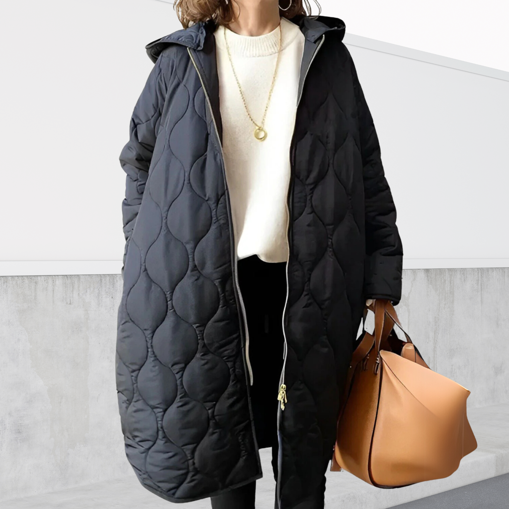 Women's Oversized Hooded Parka with Functional Pockets and Adjustable Cuffs