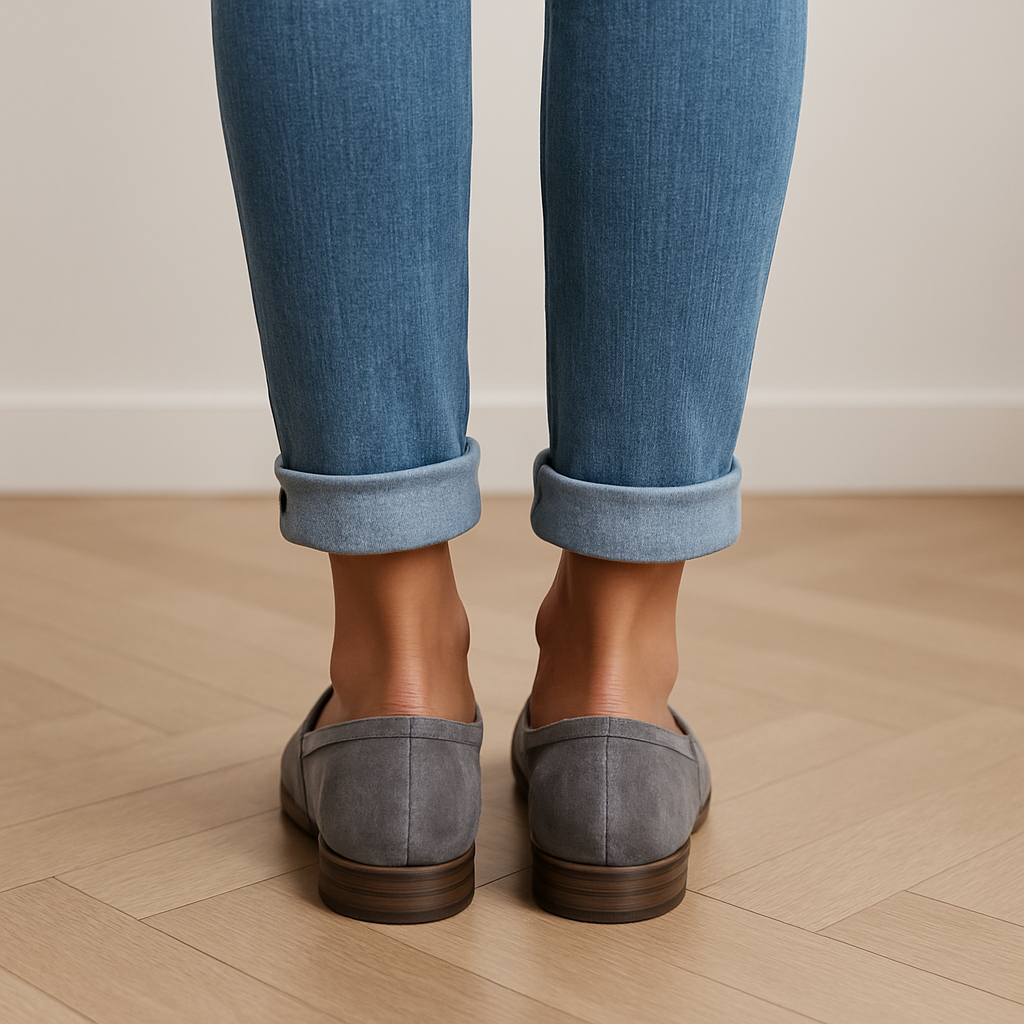 Women’s Loafers | Gray Low Heel Design