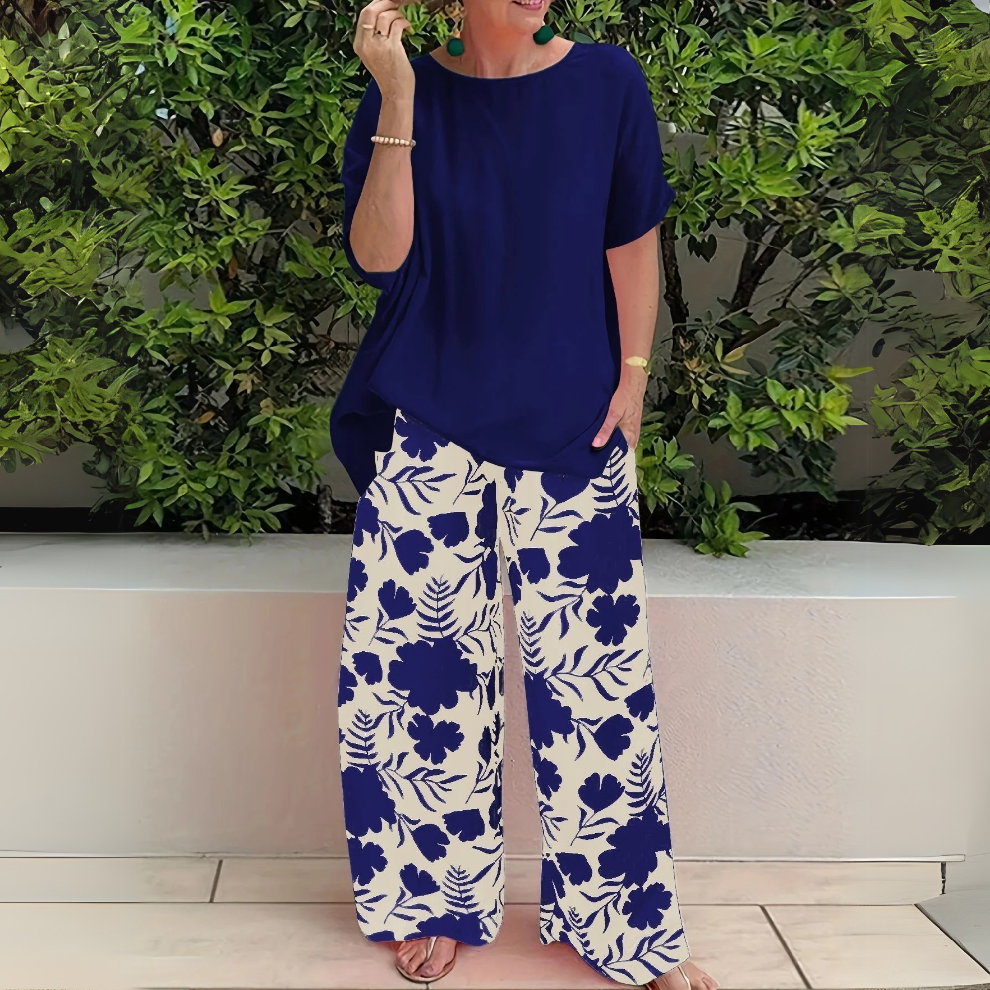 Women's Two-Piece Set with Versatile Style and Comfortable Fit
