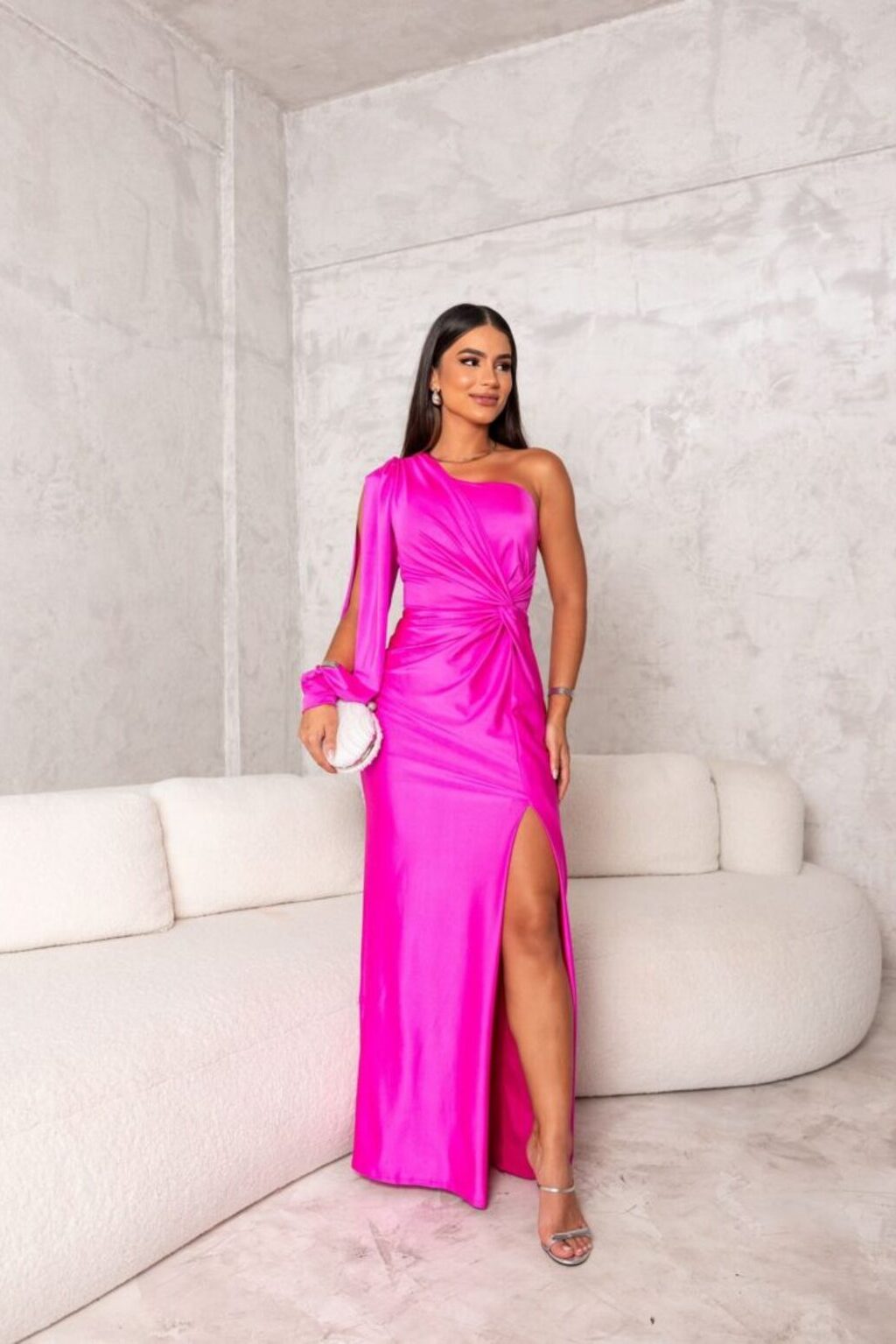 Women's Evening Dress with A-Line Silhouette and Sleeveless Design