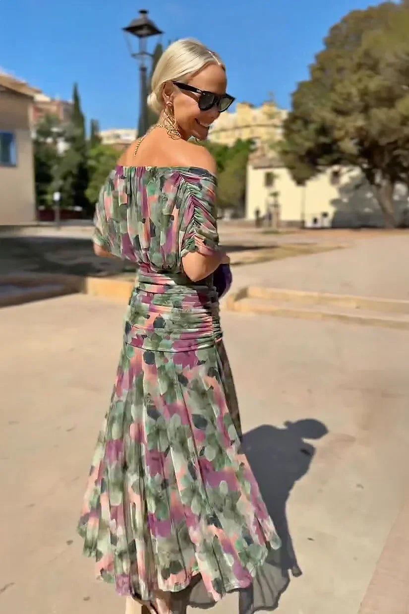 Women’s V-Neck Floral Print Dress | Maxi