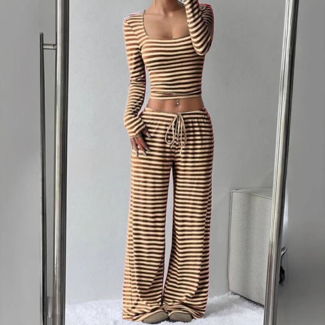 JANA™ - Relaxed Fit Crop Top and Pants Lounge Set