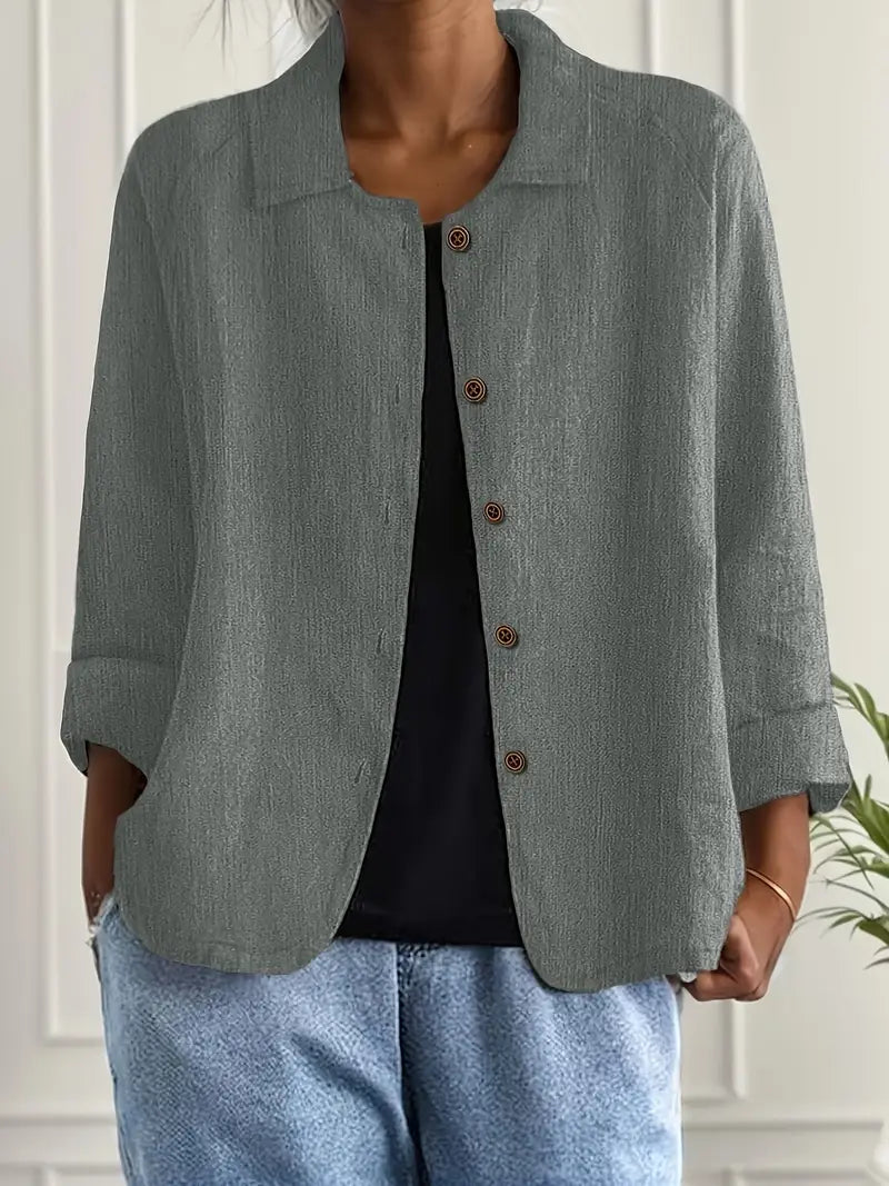 Women's Classic Top with Lightweight Fabric and Versatile Design