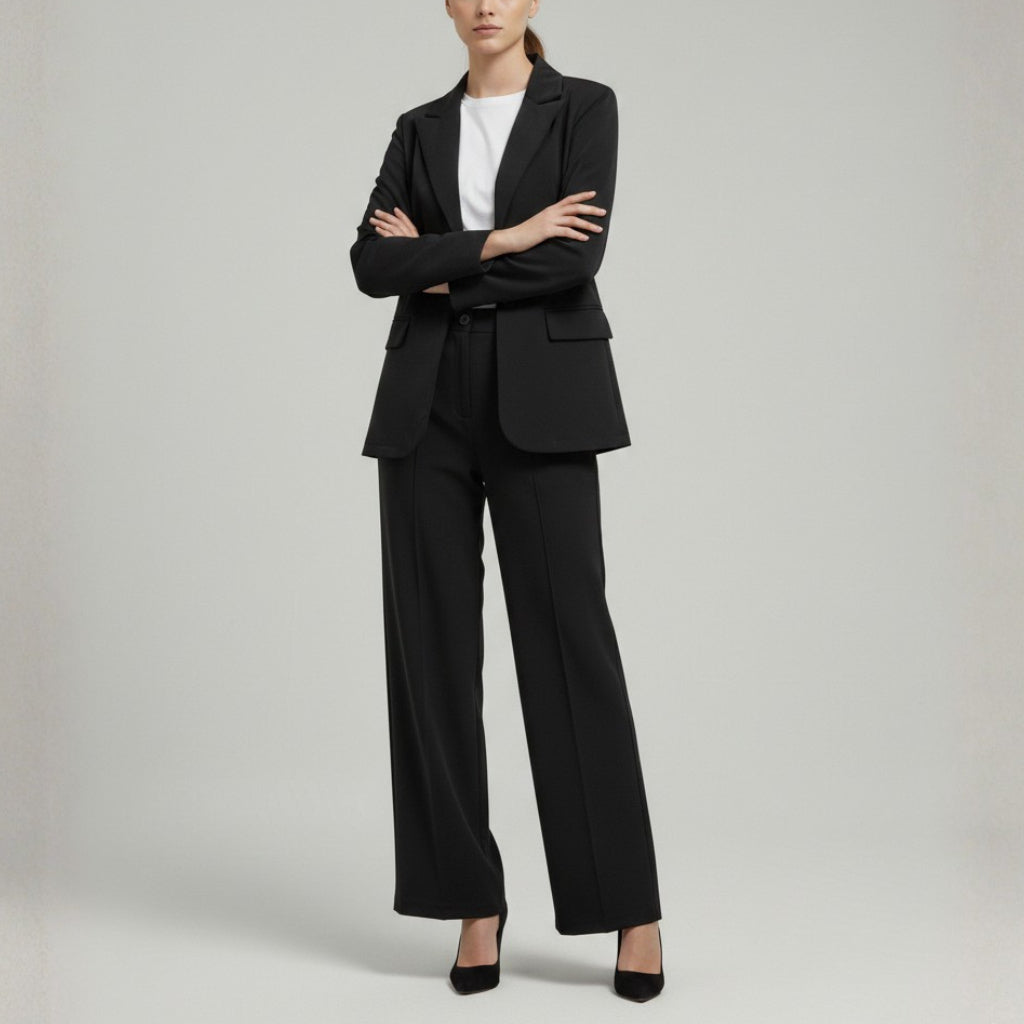Women’s Suit Set | Blazer and Wide-Leg Trousers