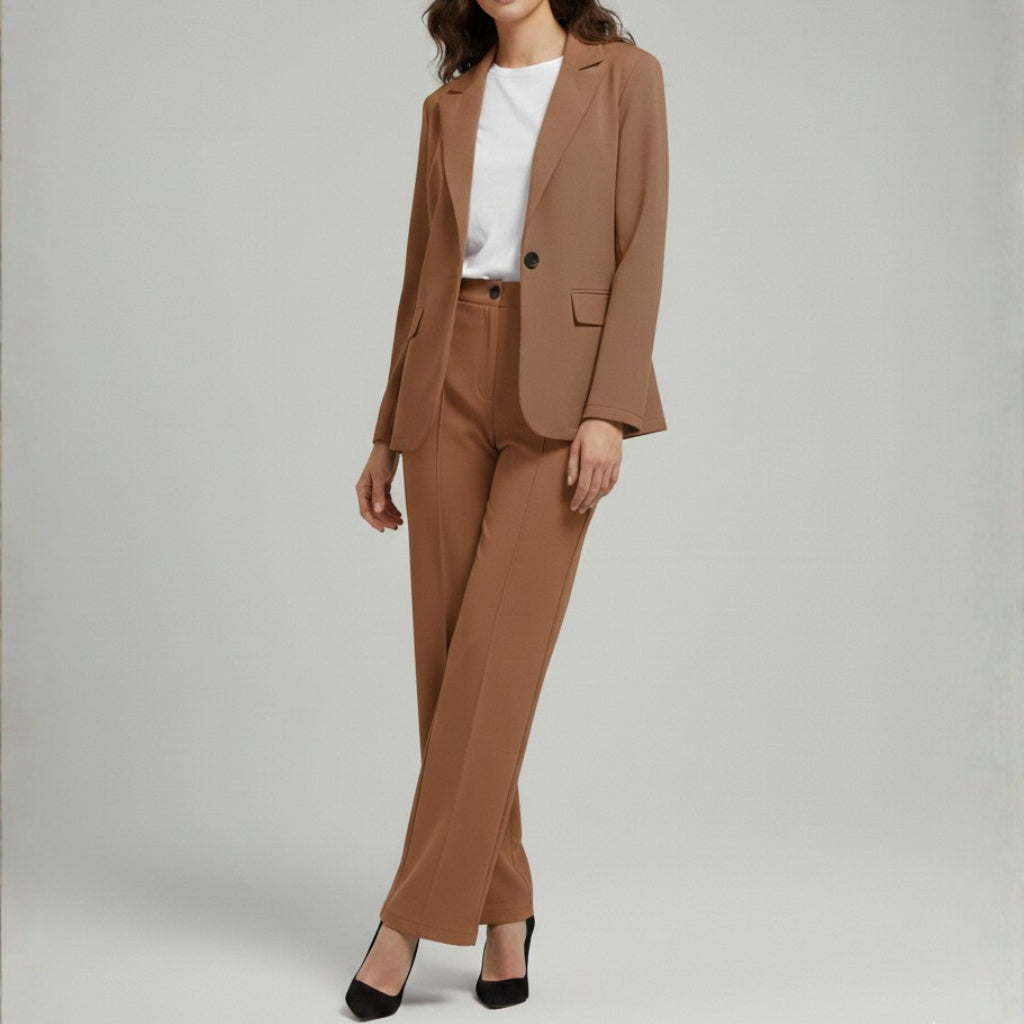 Women’s Suit Set | Blazer and Wide-Leg Trousers