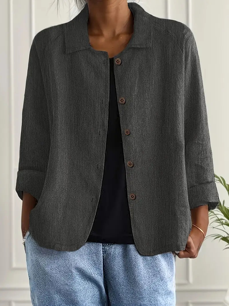 Women's Classic Top with Lightweight Fabric and Versatile Design