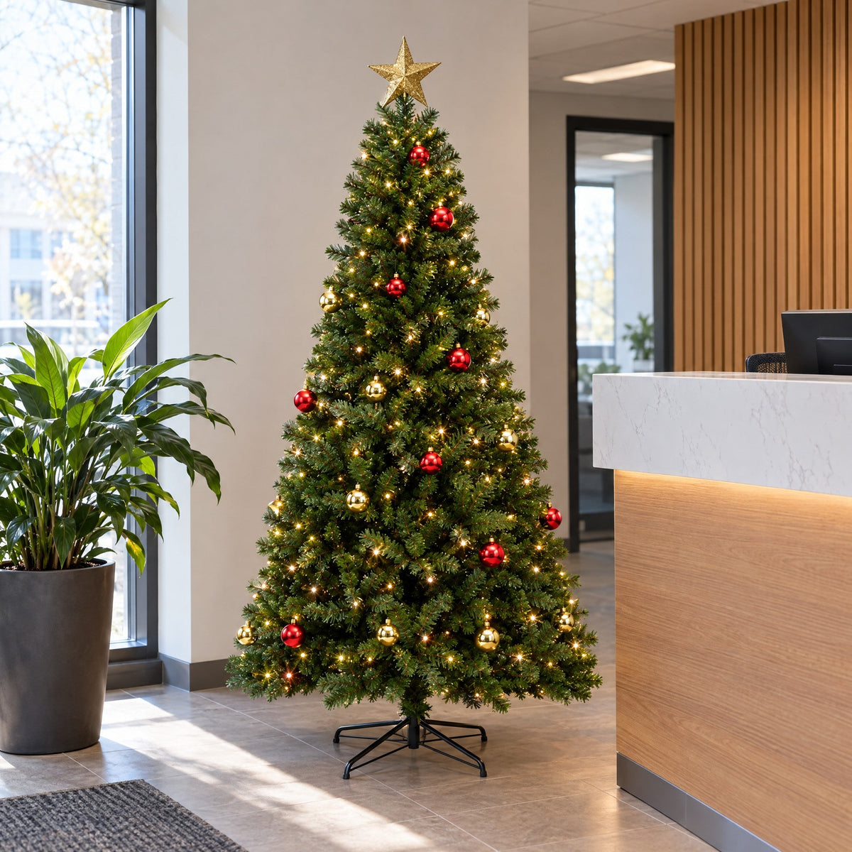 6ft Pre-Lit Christmas Tree with Ornaments – image 4