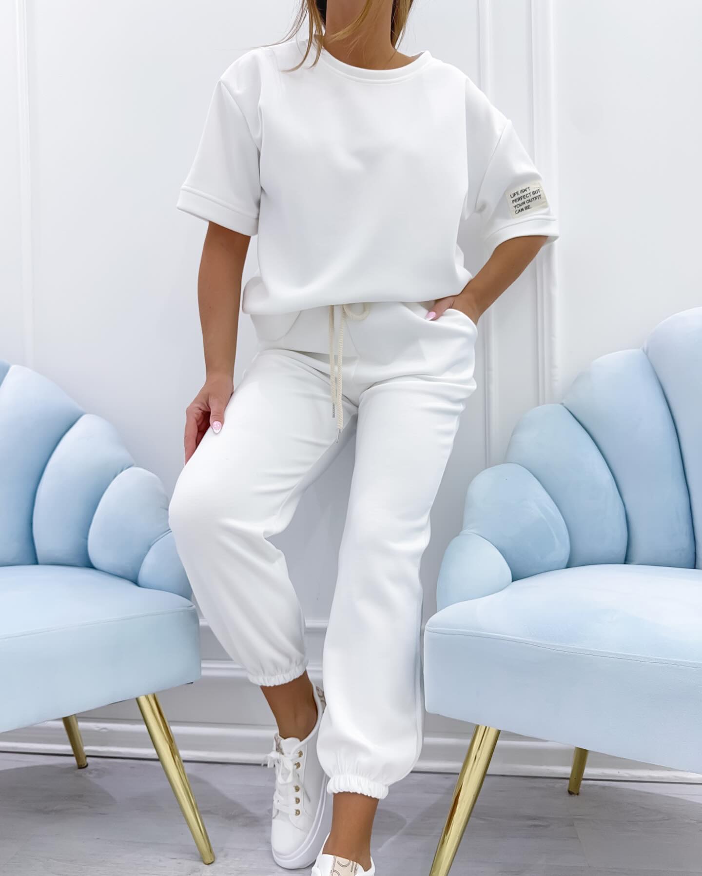 Women's Short Sleeve Set with Relaxed Fit and Versatile Design
