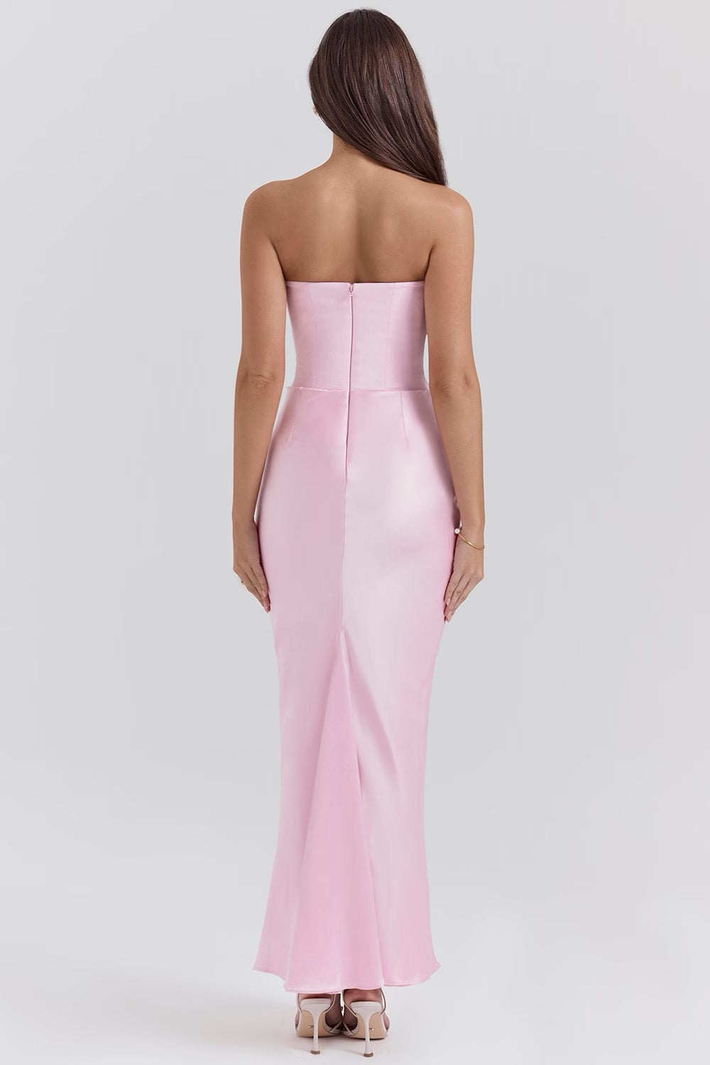 Women's Lace Strapless Dress with Elegant Design and Versatile Style