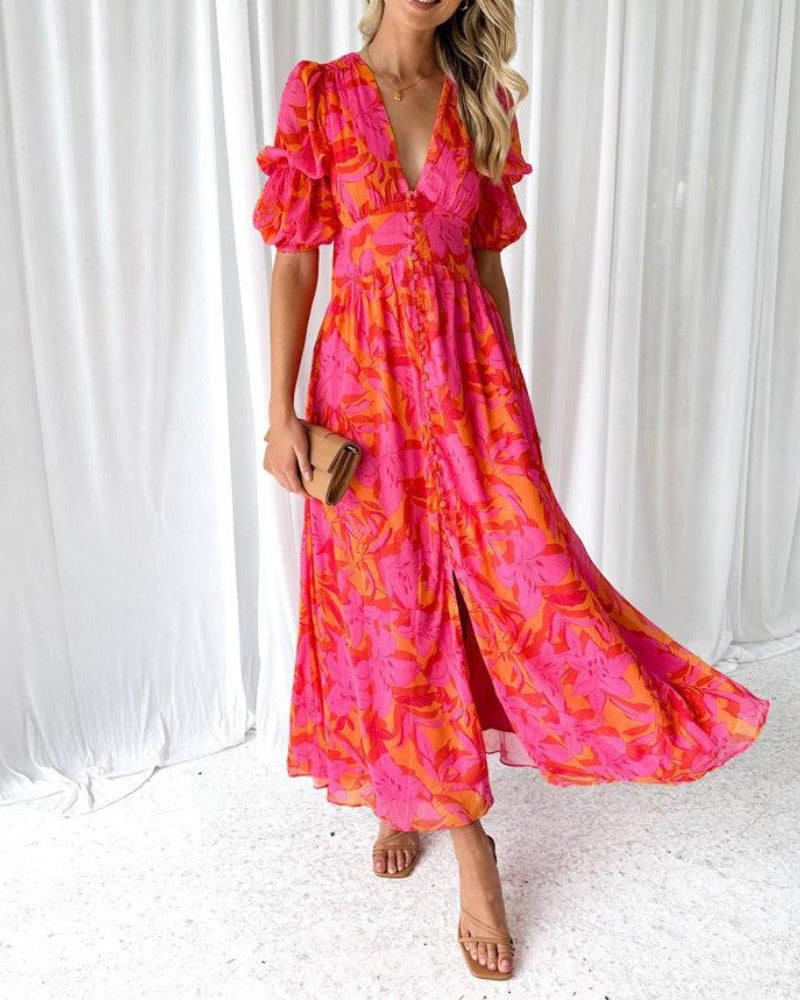 Women's Maxi Dress with Flowing Design and Versatile Style
