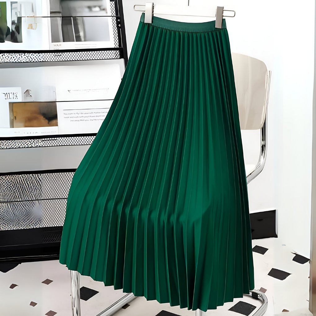 Women’s Pleated High-Waist Skirt | Structured Design