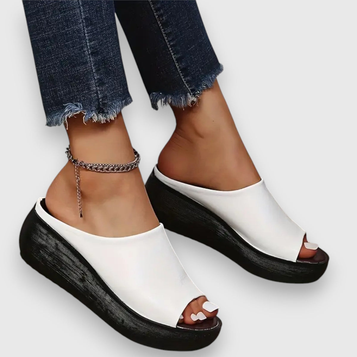Amelie – Soft Faux Leather Sandals