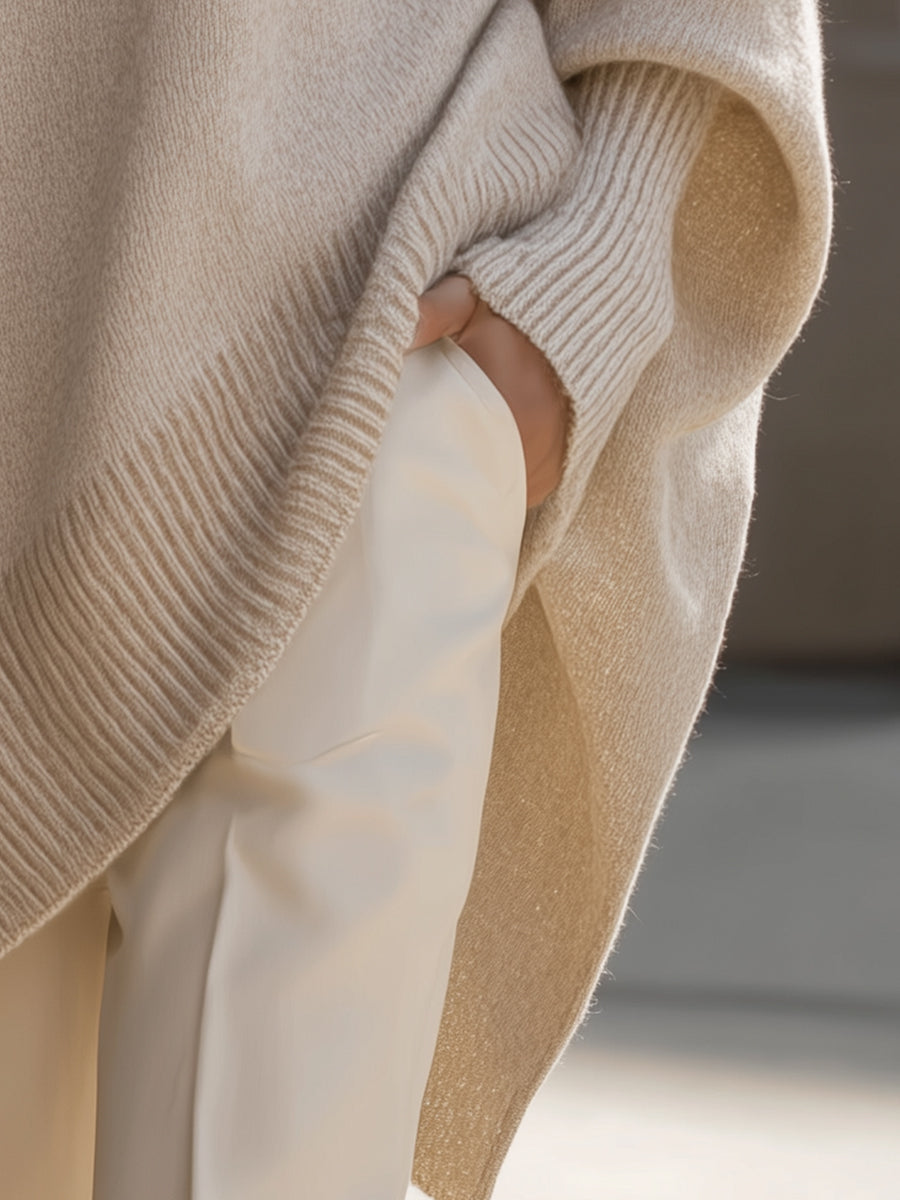 Women's Oversized Poncho with Soft Fabric and Versatile Design