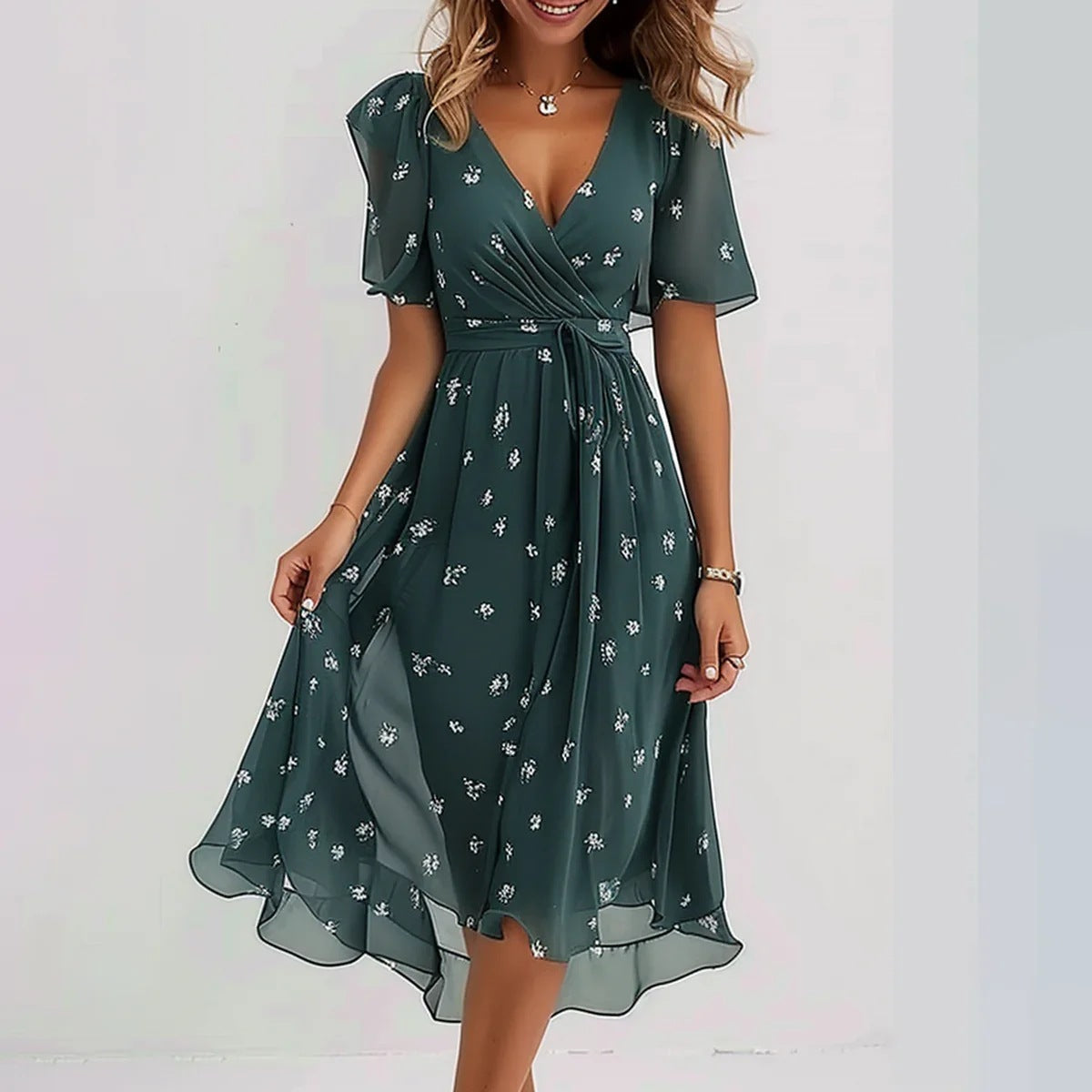 Women’s Floral Pattern Dress | Midi