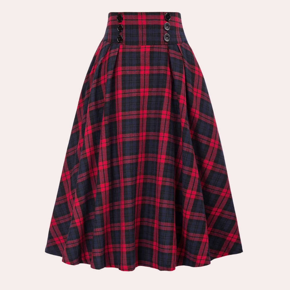 Women’s Plaid A-Line Skirt | Midi