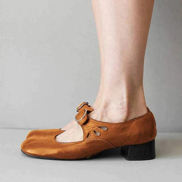 Women’s Mary Jane Shoes | Black Buckle Design