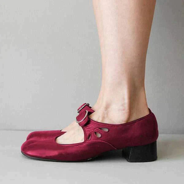 Women’s Mary Jane Shoes | Black Buckle Design